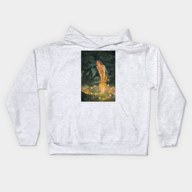 Edward Robert Hughes - Midsummer Eve Kids Hoodie by jandesky